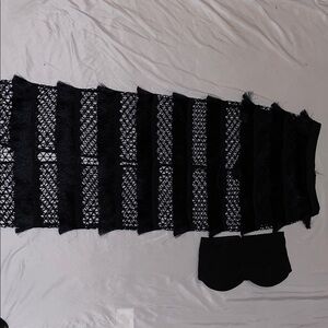 Fashion Nova Black Lace Maxi Skirt